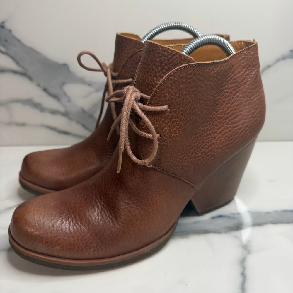 Korks Women's Brown Pebbled Leather Roana Boots Sz 9.5 Festival Boho Witchcore - Picture 3 of 8
